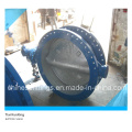 EPDM Liner U Type Section Double Flange Butterfly Valve